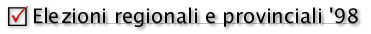 Elezioni regionali e provinciali '98